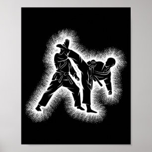 Poster Caratê Kickboxing Taekwondo Crianças Meninos