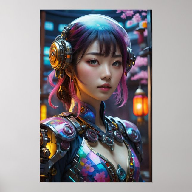 Poster Caráter animado futurístico (Frente)