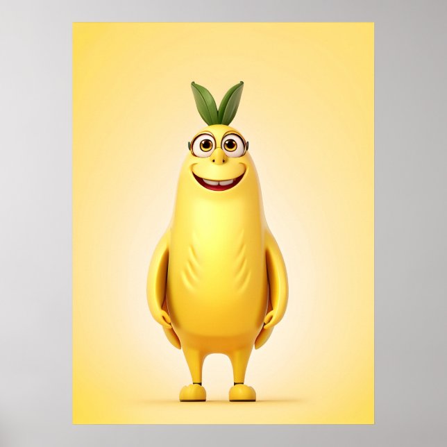 Poster Caráter engraçado da banana (Frente)