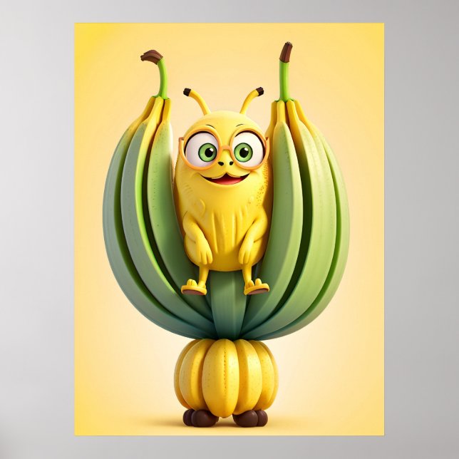 Poster Caráter engraçado da banana (Frente)