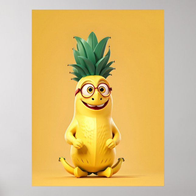 Poster Caráter engraçado da banana (Frente)