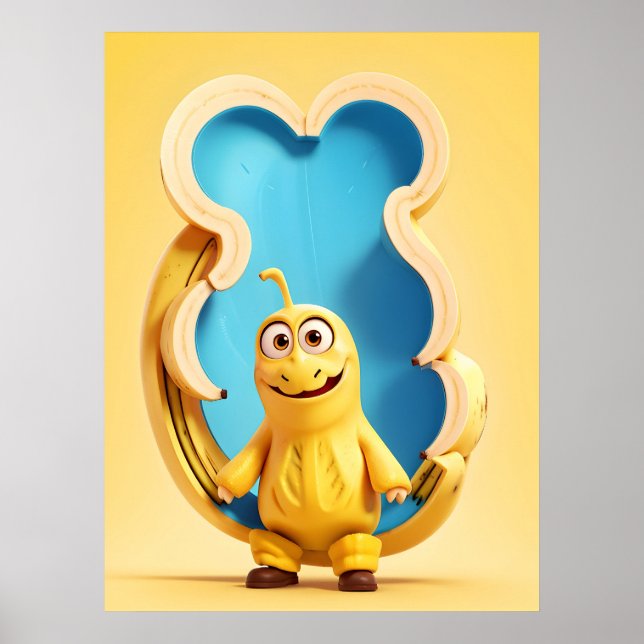 Poster Caráter engraçado da banana (Frente)
