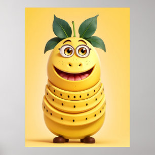 Poster Caráter engraçado da banana