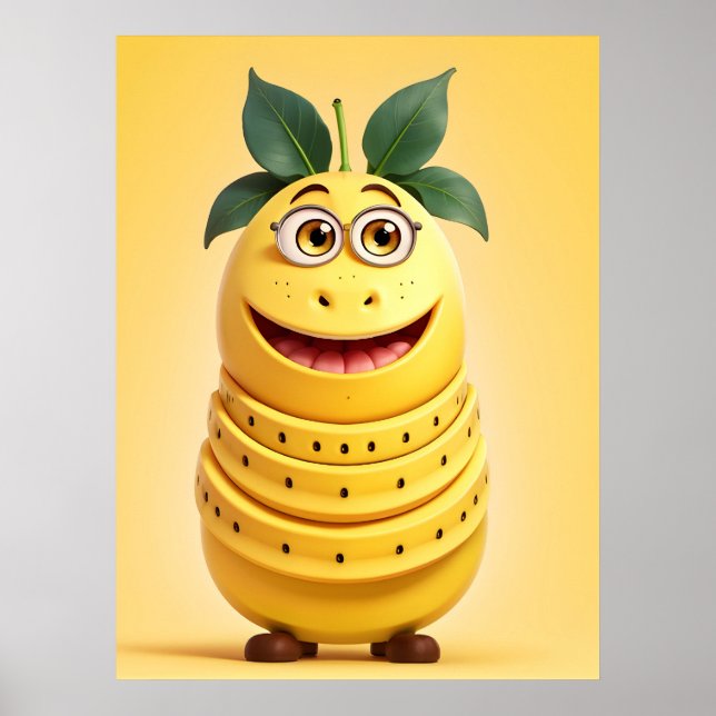 Poster Caráter engraçado da banana (Frente)