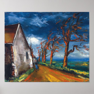Poster Caráter numa Rua da aldeia. Maurice de Vlaminck