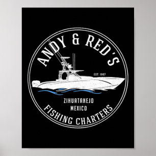 Poster Carateres de Pesca de Vintage Andy Red
