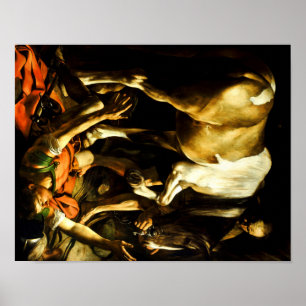 Pôster Caravaggio a conversão na maneira a Damasco