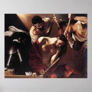 Pôster Caravaggio a coroação com espinhos