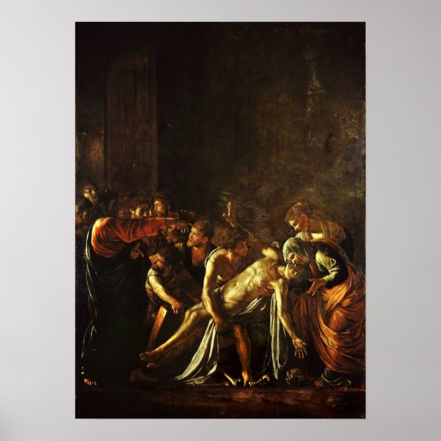 Poster Caravaggio - A Ressurreição de Lázaro 1609 (Frente)