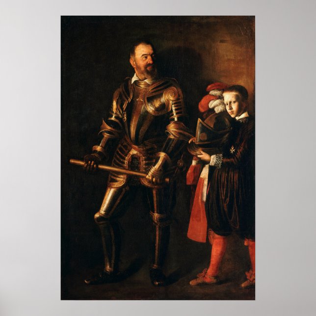 Poster Caravaggio - Alof De Wignacourt E Sua Página 1608 (Frente)