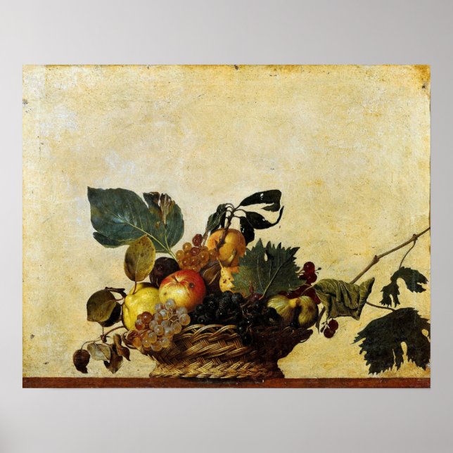 Poster Caravaggio - Cesto Da Fruta 1596 (Frente)