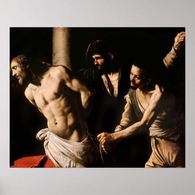 Poster Caravaggio - Cristo na Coluna (Frente)
