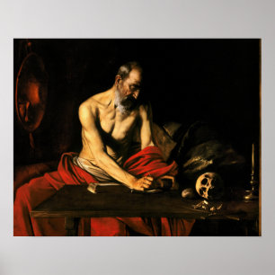 Pôster Caravaggio - escrita de Jerome do santo