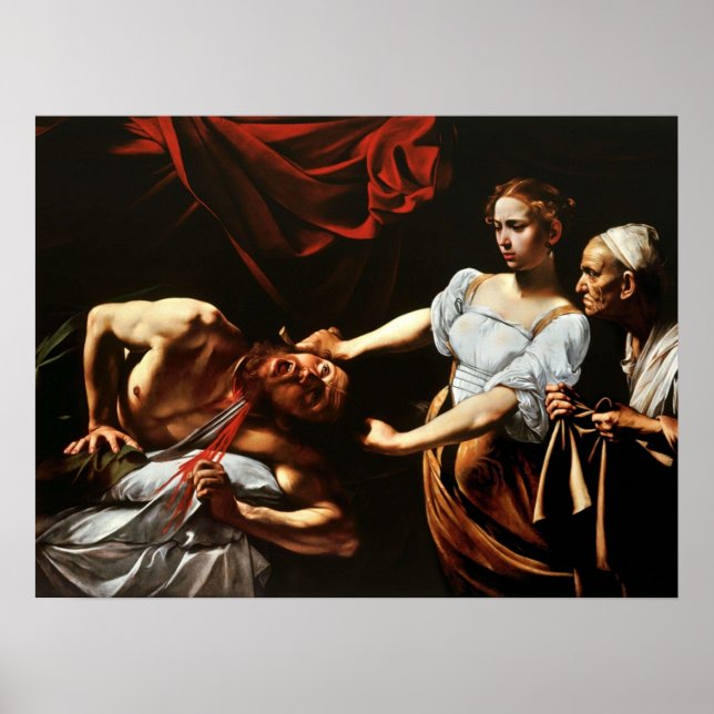 Poster Caravaggio Judith Beunder Holofernes 1599 (Frente)