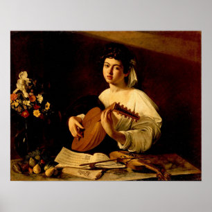 Poster Caravaggio - O Jogador Lute