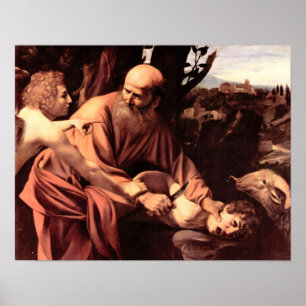 Poster Caravaggio - O sacrifício de Isaac