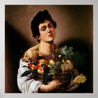Poster Caravaggio "Rapaz com uma Cesta de Frutas"