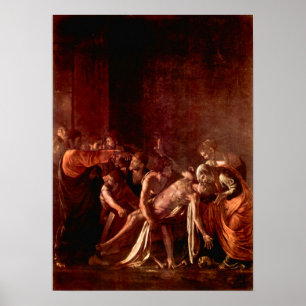 Pôster Caravaggio-Ressurreição de Lazarus
