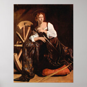 Poster Caravaggio-Rua. Catherine de Alexandria
