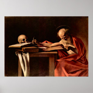 Poster Caravaggio-Rua. Jerome quando escrita