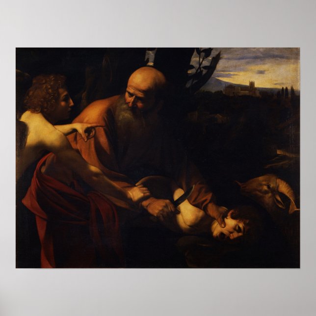 Poster Caravaggio - Sacrifício de Isaac (Frente)