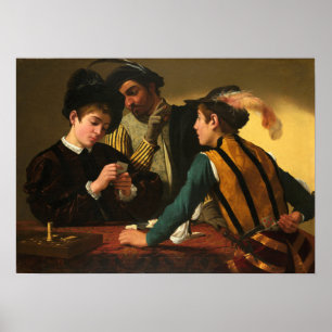 Poster Caravaggio - The Cardsharps