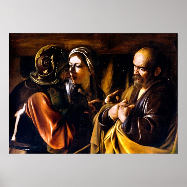 Poster Caravaggio: The Denial of Saint Peter (Frente)