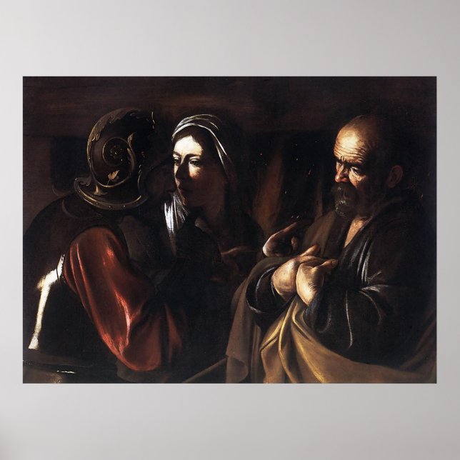 Poster Caravaggio The Denial Of St Peter (Frente)