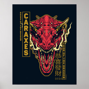 Poster Caraxes - Ano do Dragão   恭 喜 發 財