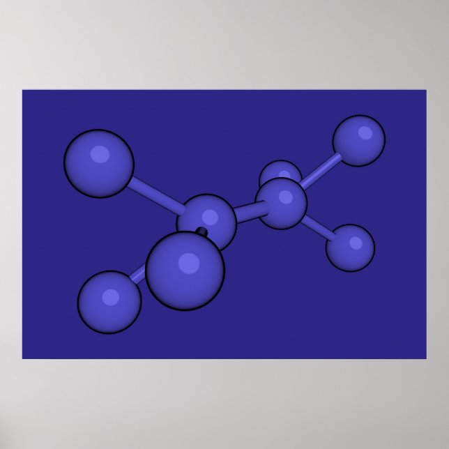 Pôster Carbono Azul (Frente)