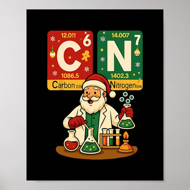 Poster Carbono Nitrogênio 67 Meme Professor Ciência Tabel (Frente)