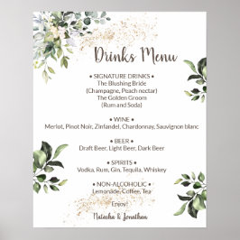 Poster Cardápio de Bebidas Herbais e de Verduras para Cas