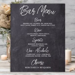Poster Cardápio de Bebidas Personalizado para Bar de Casa