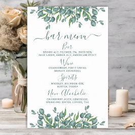 Poster Cardápio de Bebidas Personalizado para Casamento c