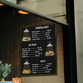 Poster Cardápio de Fast Food Sanduíches | Cachorros Quent