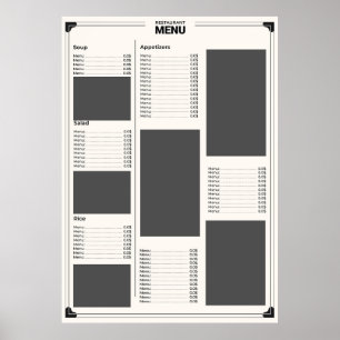 Poster Cardápio de Restaurante