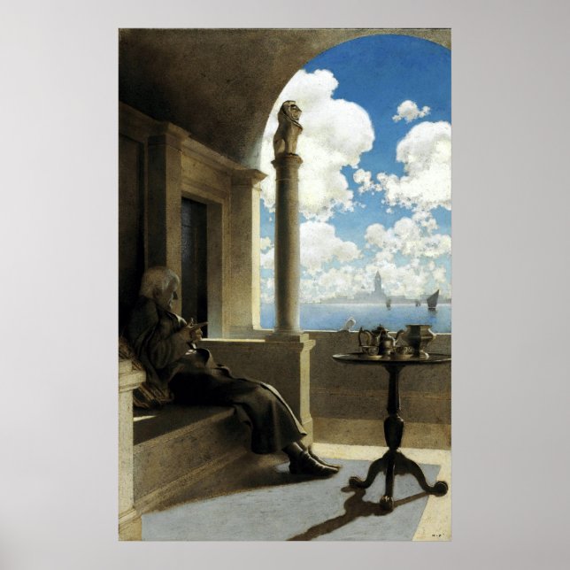 Pôster Cardeal Arcebispo Sentado em Sua Balconha Sombread (Frente)