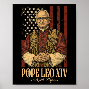 Poster Cardeal Robert Prevost Papa Leo Xiv