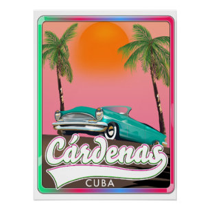 Pôster Cárdenas Cuba viagens vintage