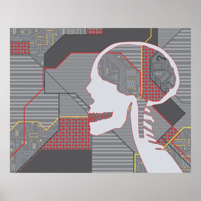 Pôster cardíaca, logicskull (Frente)