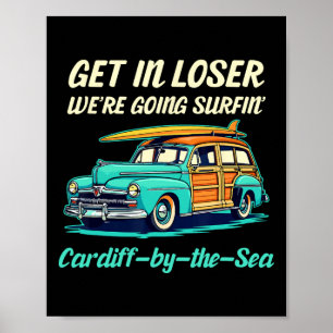 Poster Cardiff By The Sea Surf Califórnia Mulheres Homens