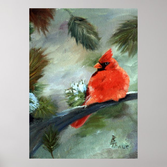 Poster Cardinal de inverno (Frente)
