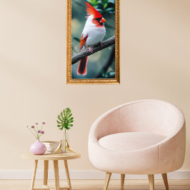 Poster Cardinal leucístico