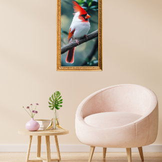 Poster Cardinal leucístico