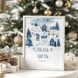 Poster Cards and gifts Christmas village Baby Shower