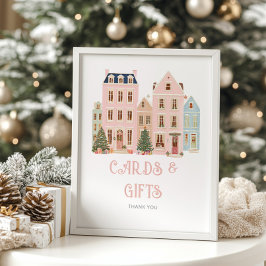 Poster Cards And Gifts Christmas village Winter