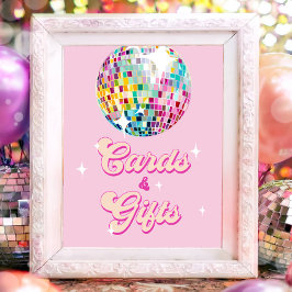 Poster Cards and Gifts Disco Ball Retro Groovy Birthday