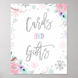 Poster Cards and Gifts Winter Onederland Girl Birthday