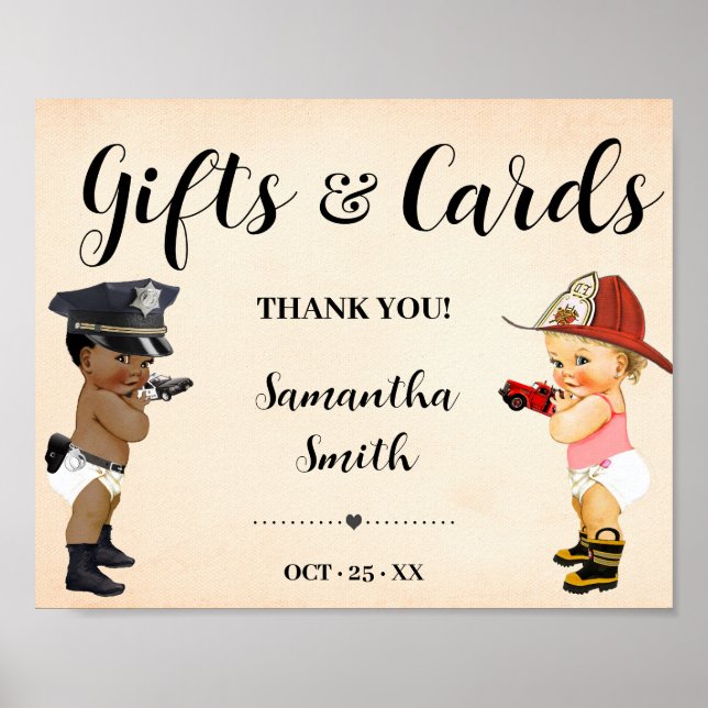Poster Cards & Gifts Little Recruit Coming Baby Shower (Frente)