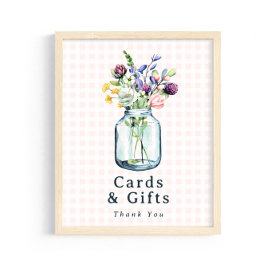 Poster Cards & Gifts Sign Rustic Wildlflower Mason Jar